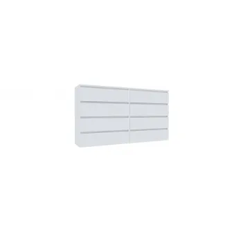 Comoda 4home Ideea K, 100x180x42 cm, 8 sertare, Nimfea Alba/Nimfea Alba